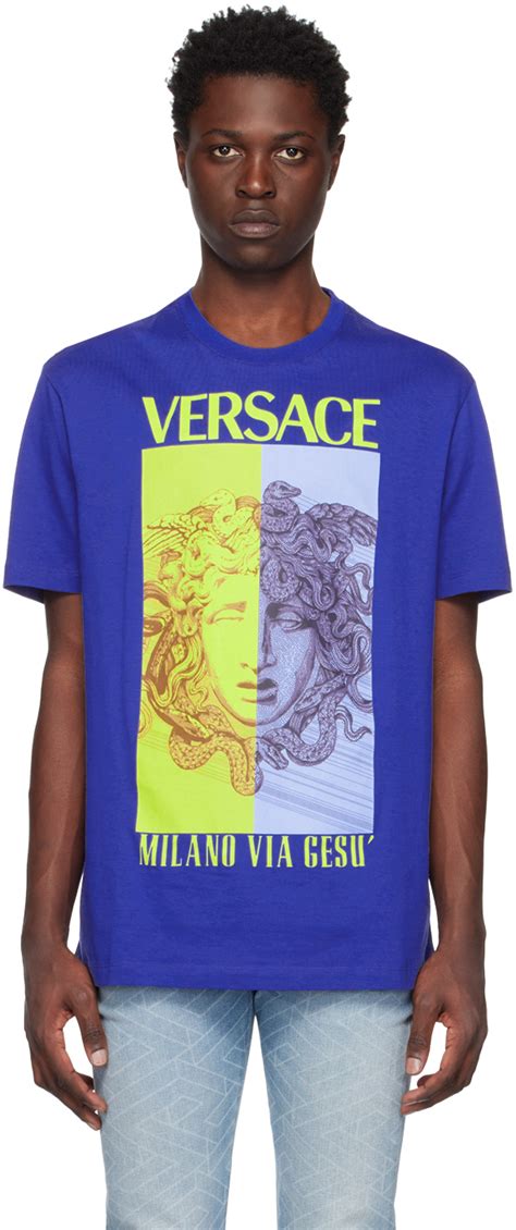 Versace blue t shirt